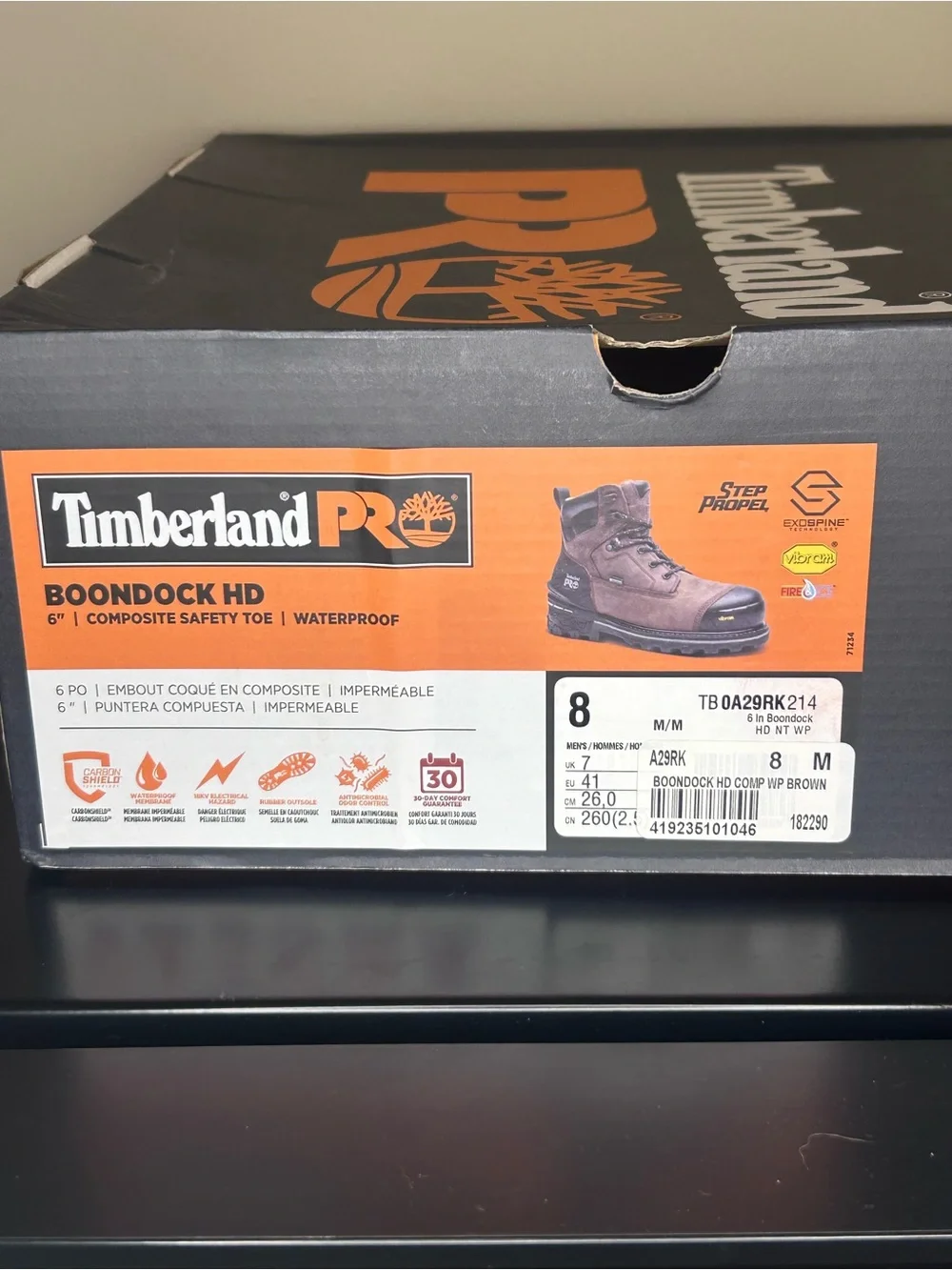 Timberland Brown and Black Men’s Waterproof Work Boots
